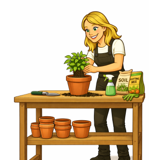 Indoor plant repotting service Austin houseplant care