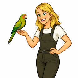 Circle C pet sitter caring for a bird